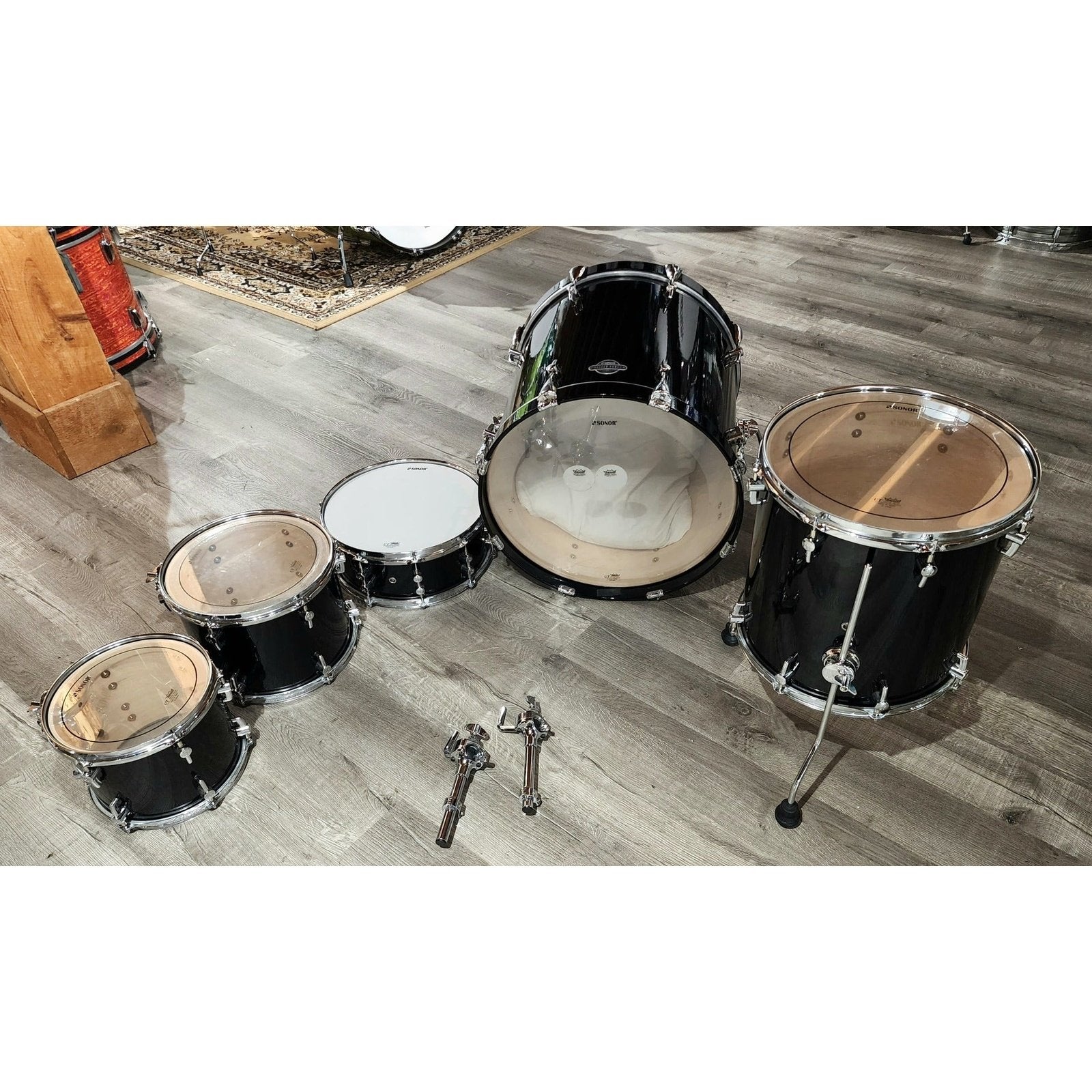 Used Sonor Select Force 5pc Studio Drum Set Piano Black