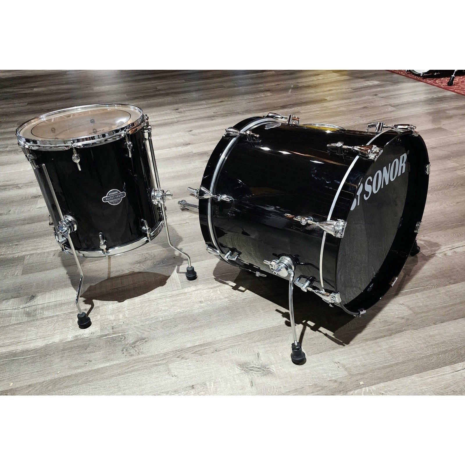 Used Sonor Select Force 5pc Studio Drum Set Piano Black