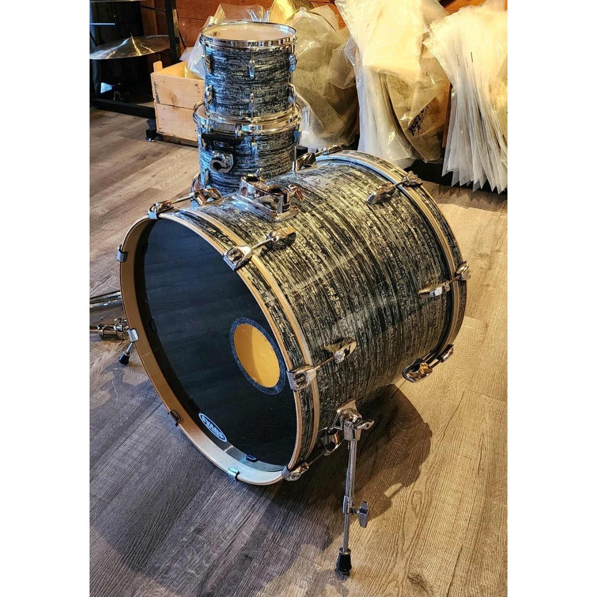 Used Pearl Export EXR 4pc Drum Set Strata Black