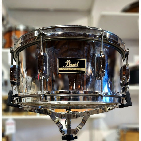 Used Pearl Export Steel Snare Drum 14x6.5