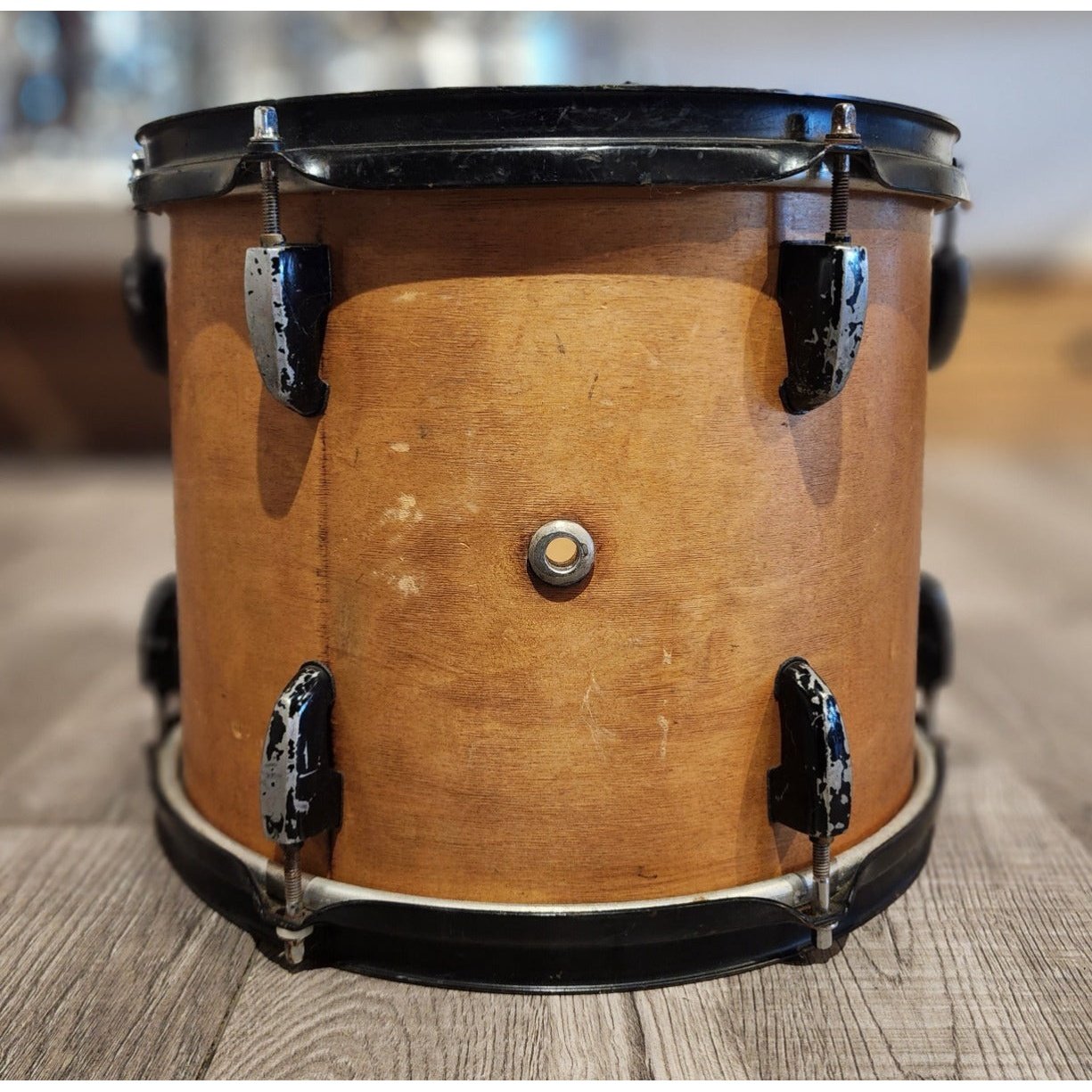 Used Pearl Masters Custom Extra Maple Shell Tom 12x10 Natural w/Black Hardware
