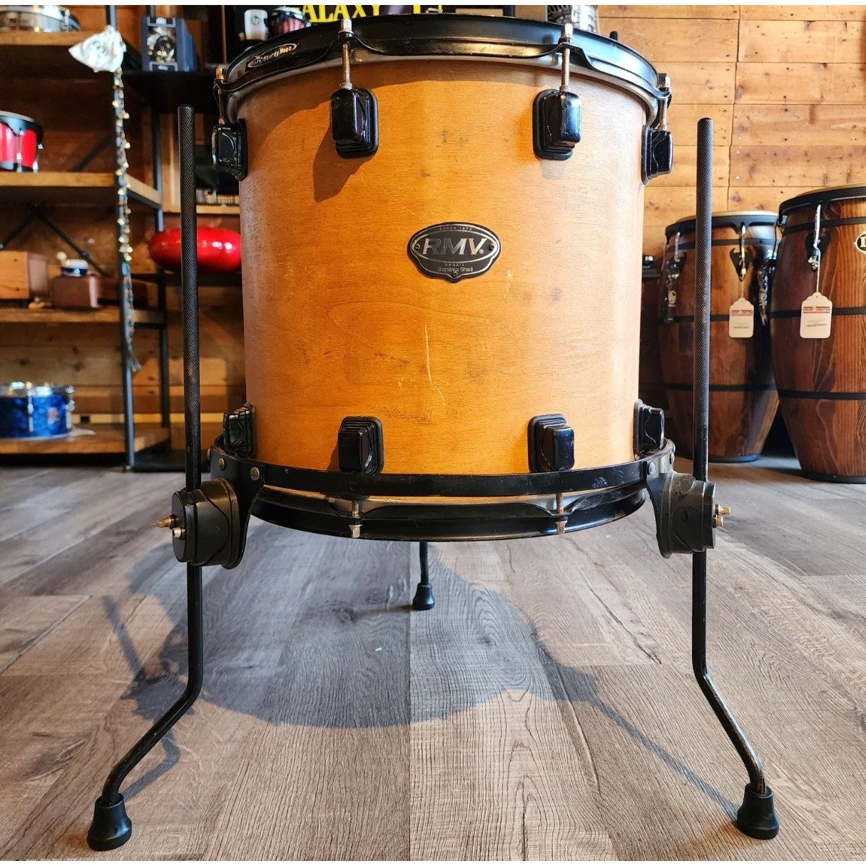 Used RMV Bapeva Floor Tom 14x13 Natural w/Black Hardware