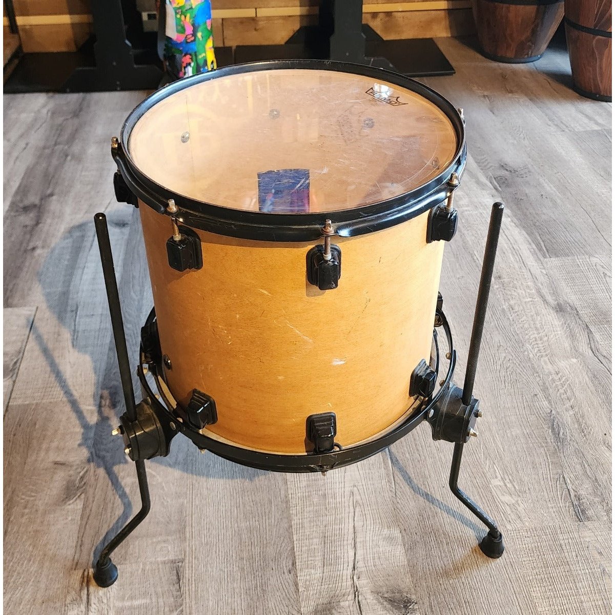 Used RMV Bapeva Floor Tom 14x13 Natural w/Black Hardware