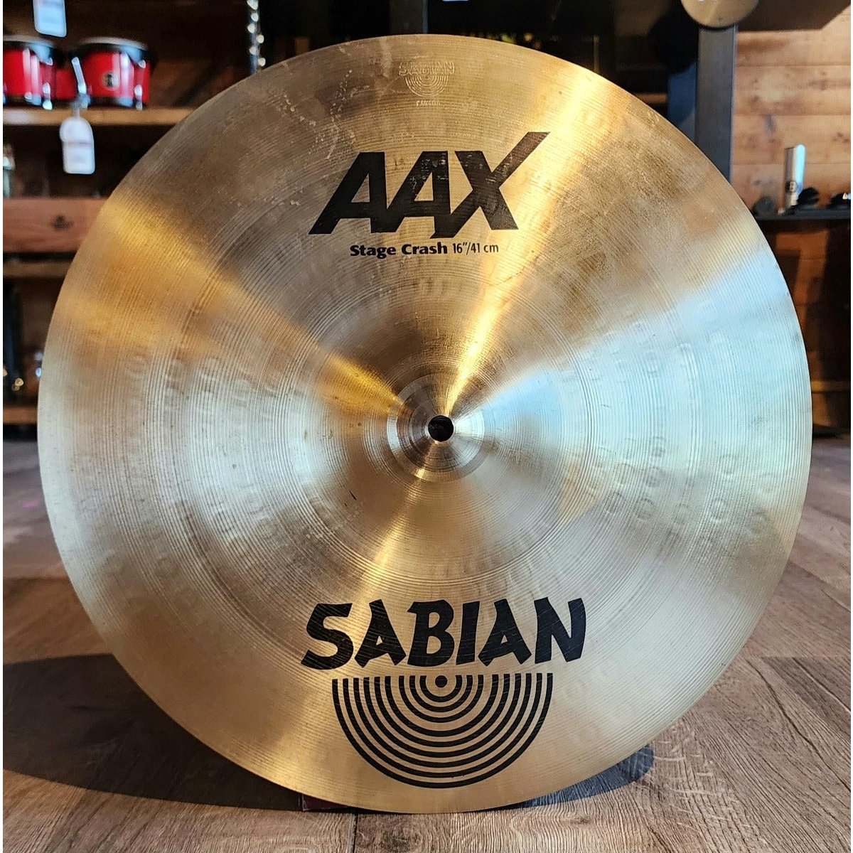 Used Sabian AAX Stage Crash Cymbal 16"