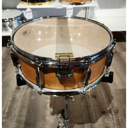 Used Canopus Yaiba Maple Snare Drum 14x5.5 Antique Natural Matte Lacquer