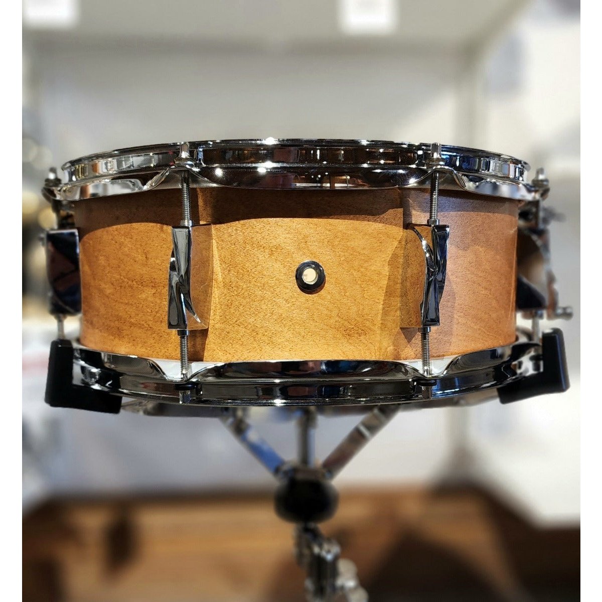 Used Canopus Yaiba Maple Snare Drum 14x5.5 Antique Natural Matte Lacquer