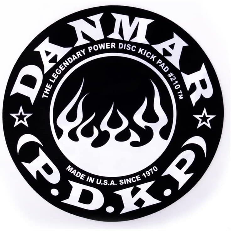 Danmar Bass Drum Single Impact Pad w/Flame Graphic