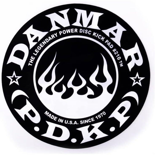 Danmar Bass Drum Single Impact Pad w/Flame Graphic