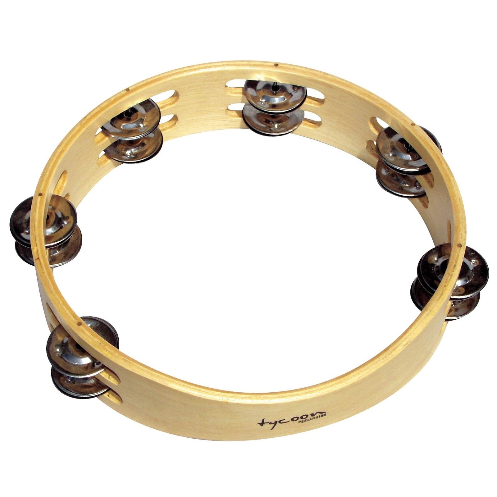 Tycoon Percussion Round Wooden Tambourine