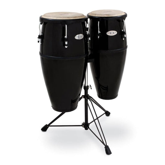 Toca Synergy Series Fiberglass Conga Set with Stand - Black