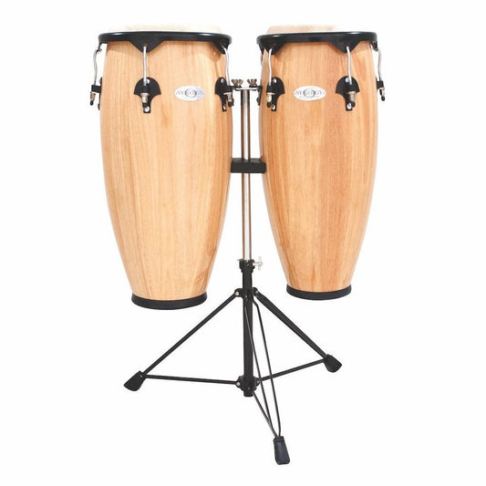 Toca Synergy Series Wood Conga Set with Stand - Natural