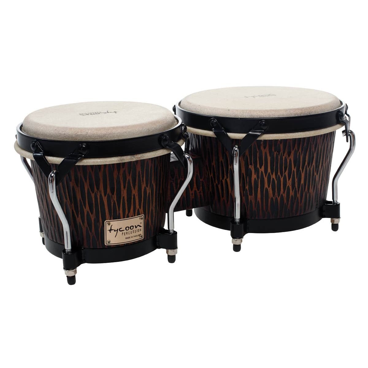 Tycoon Percussion 7 & 8 1/2 Supremo Select Series Bongos - Chiseled Orange Finish