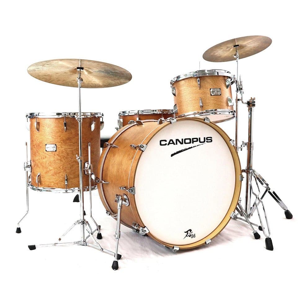 Canopus Yaiba 24 3pc Drum Set - Antique Natural Matte Lacquer - 24/13/16