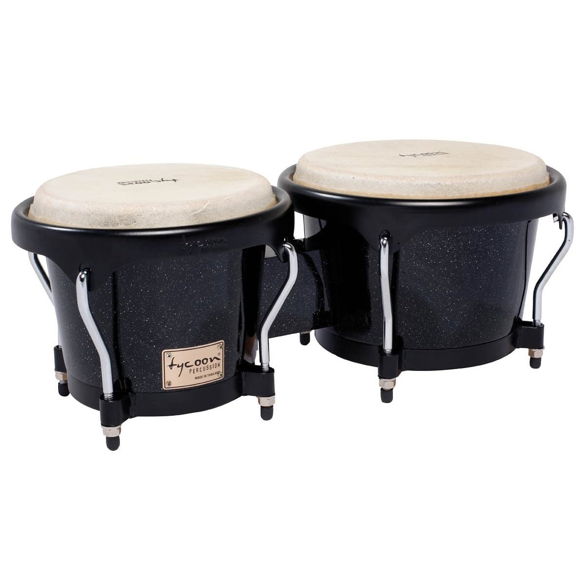 Tycoon Percussion 7 & 8 1/2 Artist Series Bongos - Metallic Black Finish