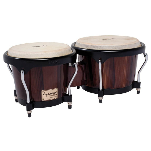 Tycoon Percussion 7 & 8 1/2 Artist Series Hand Painted Bongos - Brown Finish