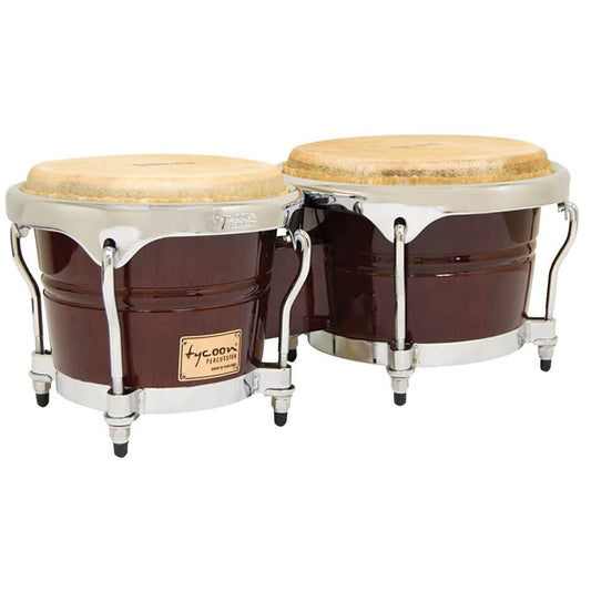 Tycoon Percussion 7 & 8 1/2 Concerto Series Bongos - Mahogany Finish