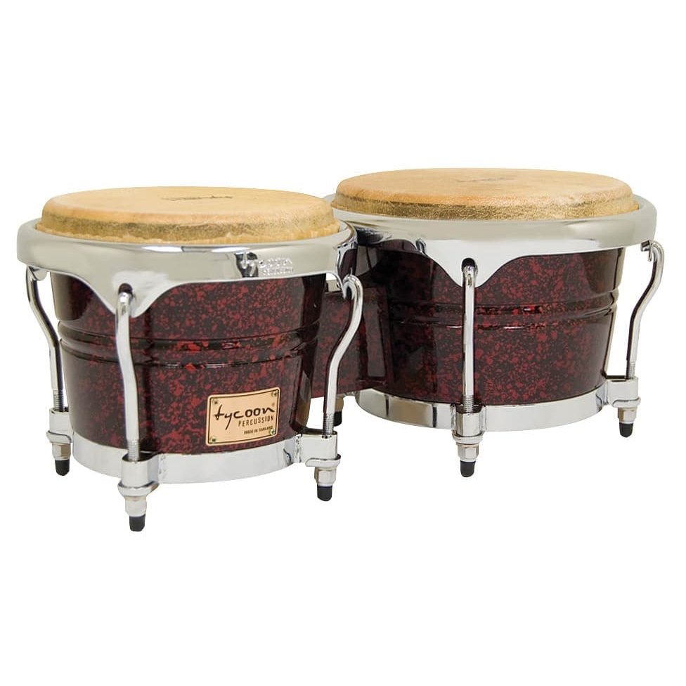 Tycoon Percussion 7 & 8 1/2 Concerto Series Bongos - Red Pearl Finish
