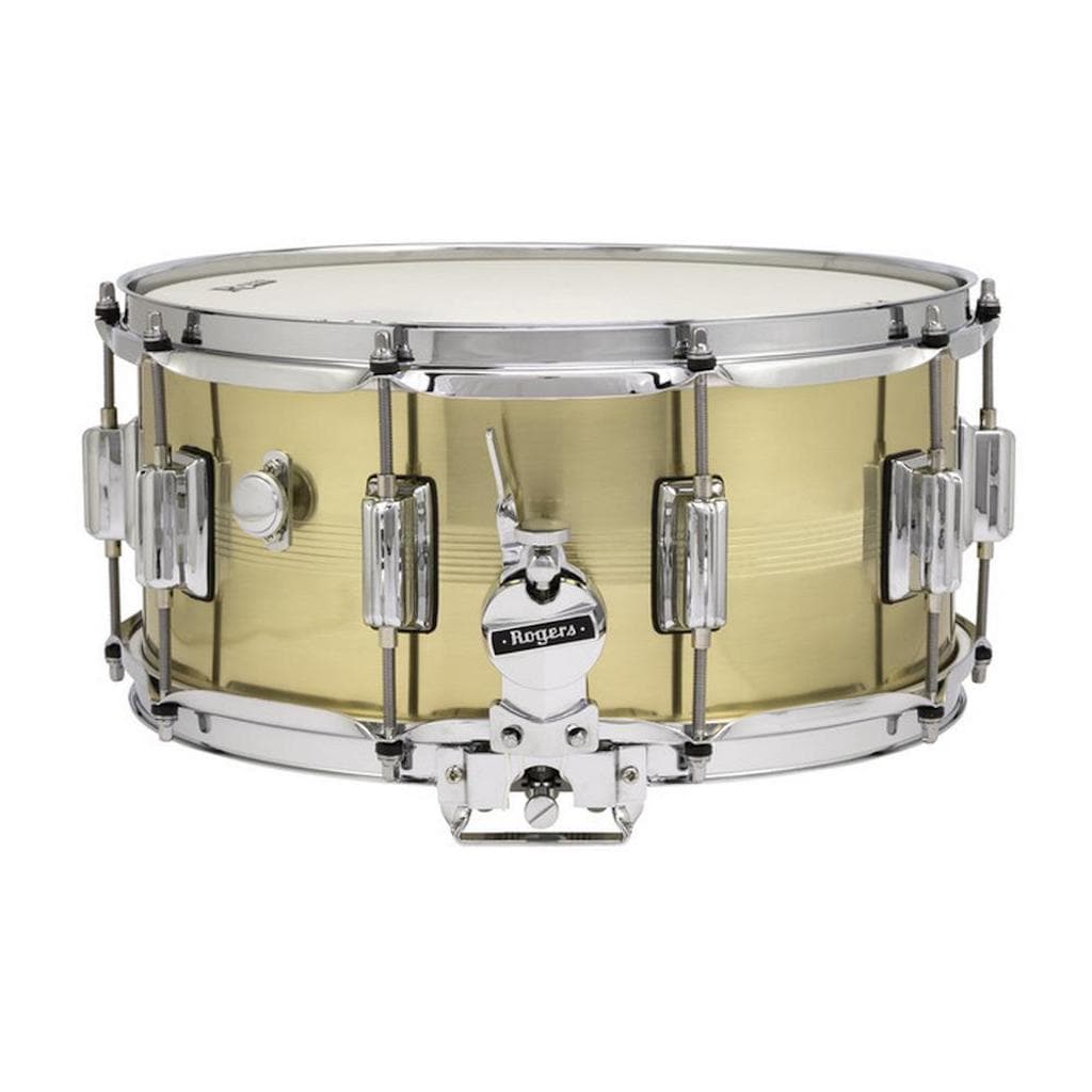 Rogers Dyna-sonic 7-Line Brass Snare Drum 14x6.5