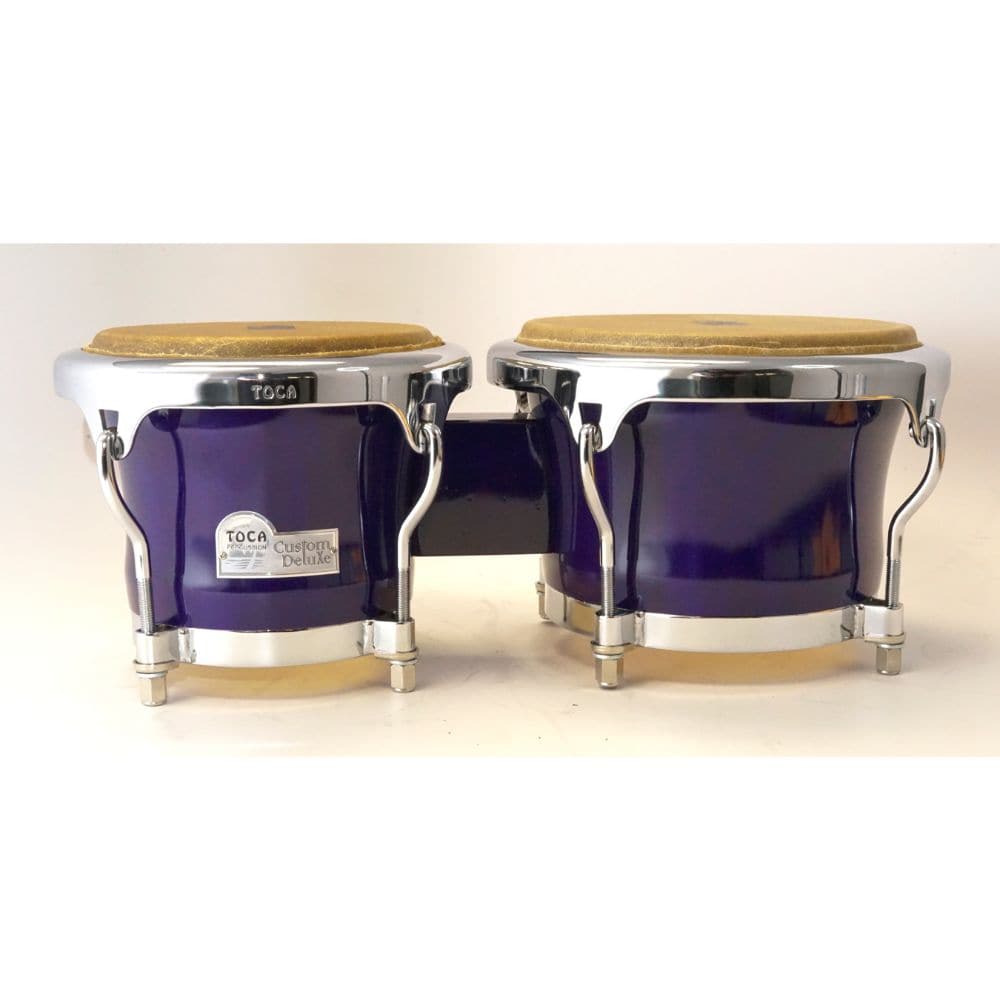Toca Custom Deluxe Wood Bongo - Transparent Purple Gloss Finish