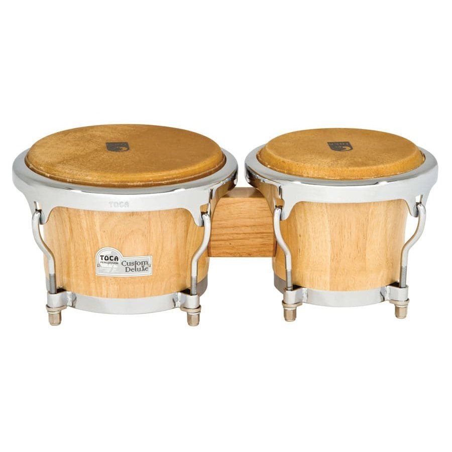 Toca Custom Deluxe Wood Bongos Natural Wood