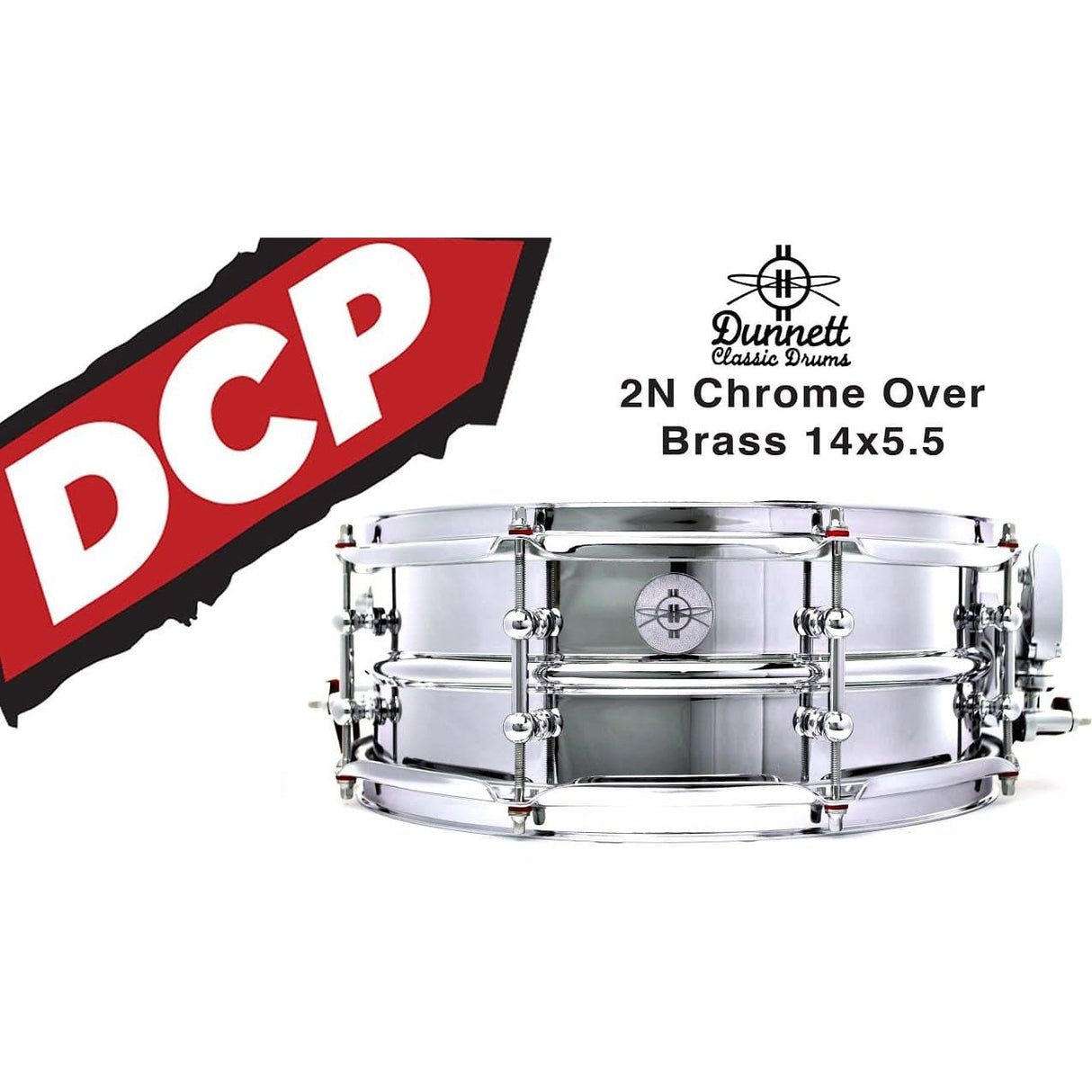 Dunnett Classic 2N Chrome Over Brass Snare Drum 14x5.5