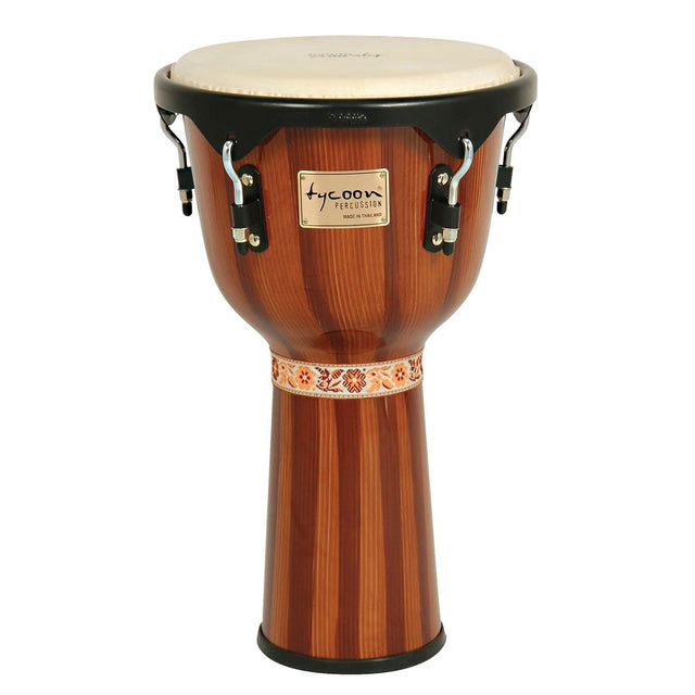 Tycoon Percussion 12 Artist Series Hand Painted Djembe - Brown Finish