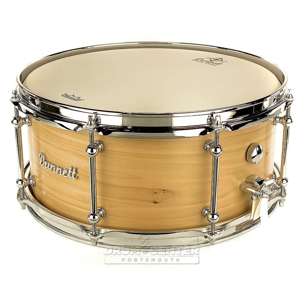 Dunnett Classic MonoPly Milkwood Snare Drum 14x6.5 Satin Natural