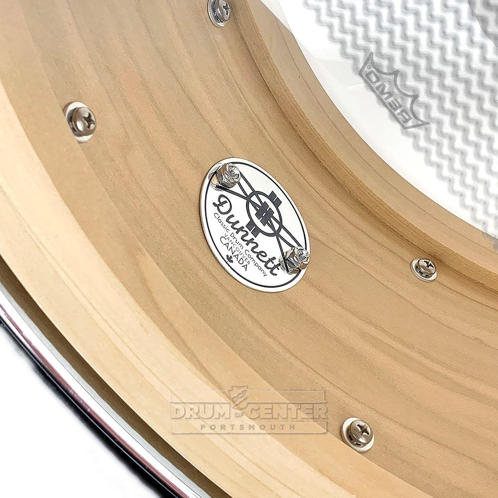 Dunnett Classic MonoPly Milkwood Snare Drum 14x6.5 Satin Natural