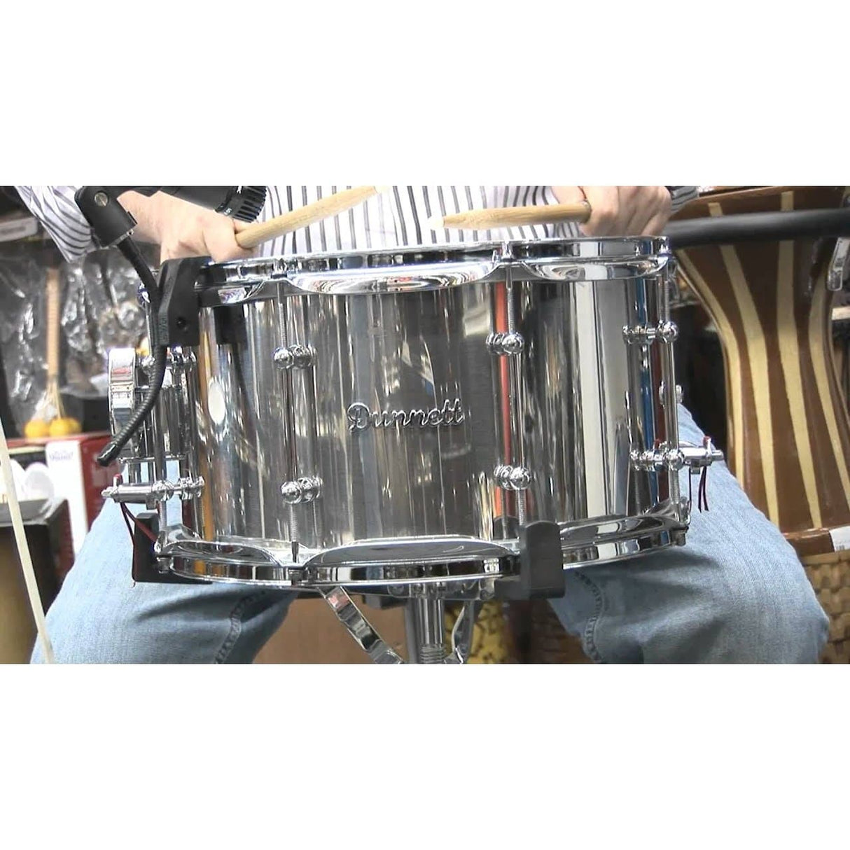 Dunnett Classic Stainless Steel Snare Drum 14x8 Polished