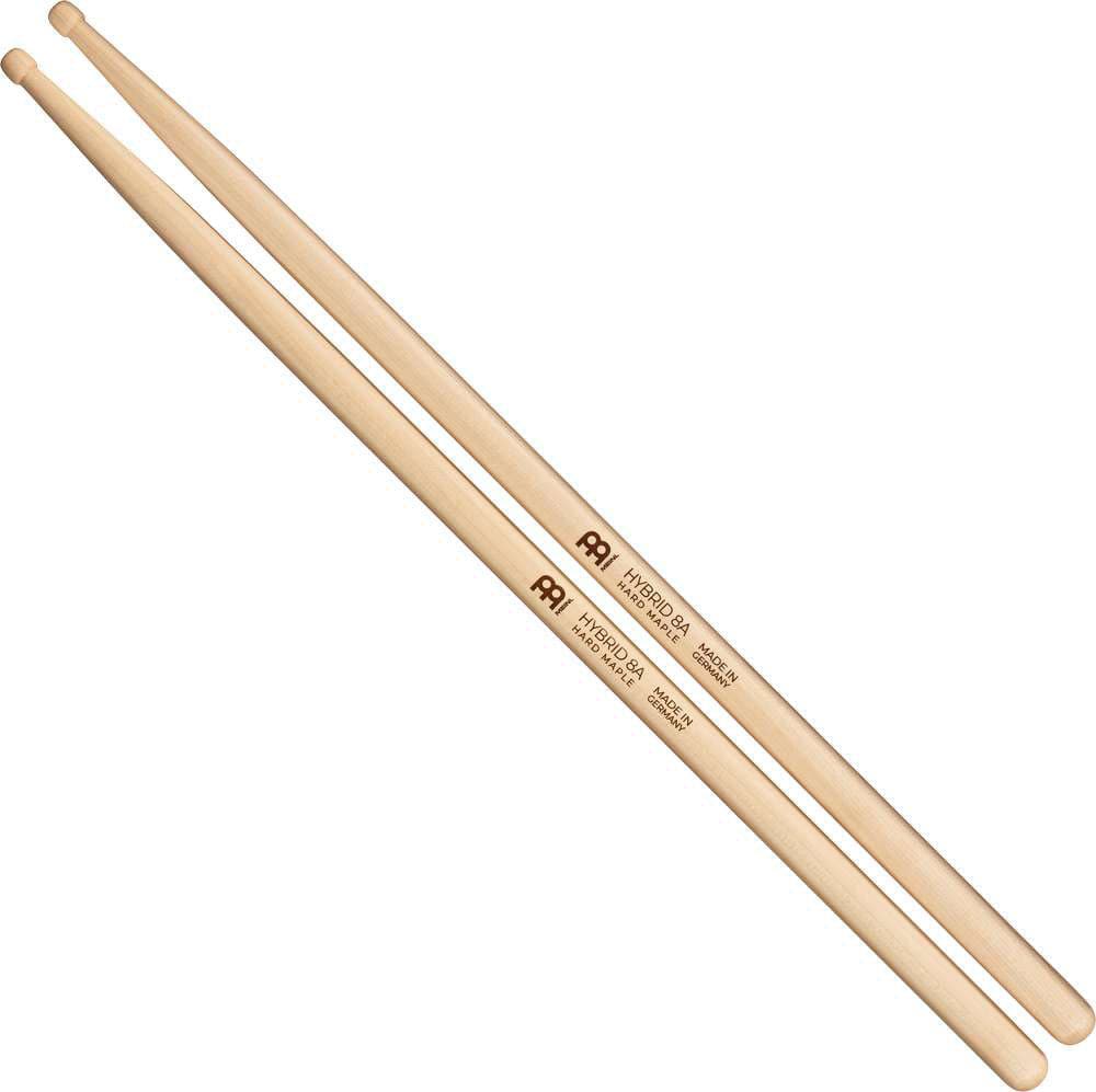 Meinl Hybrid 8a Drumstick Maple Hybrid Wood Tip Pair
