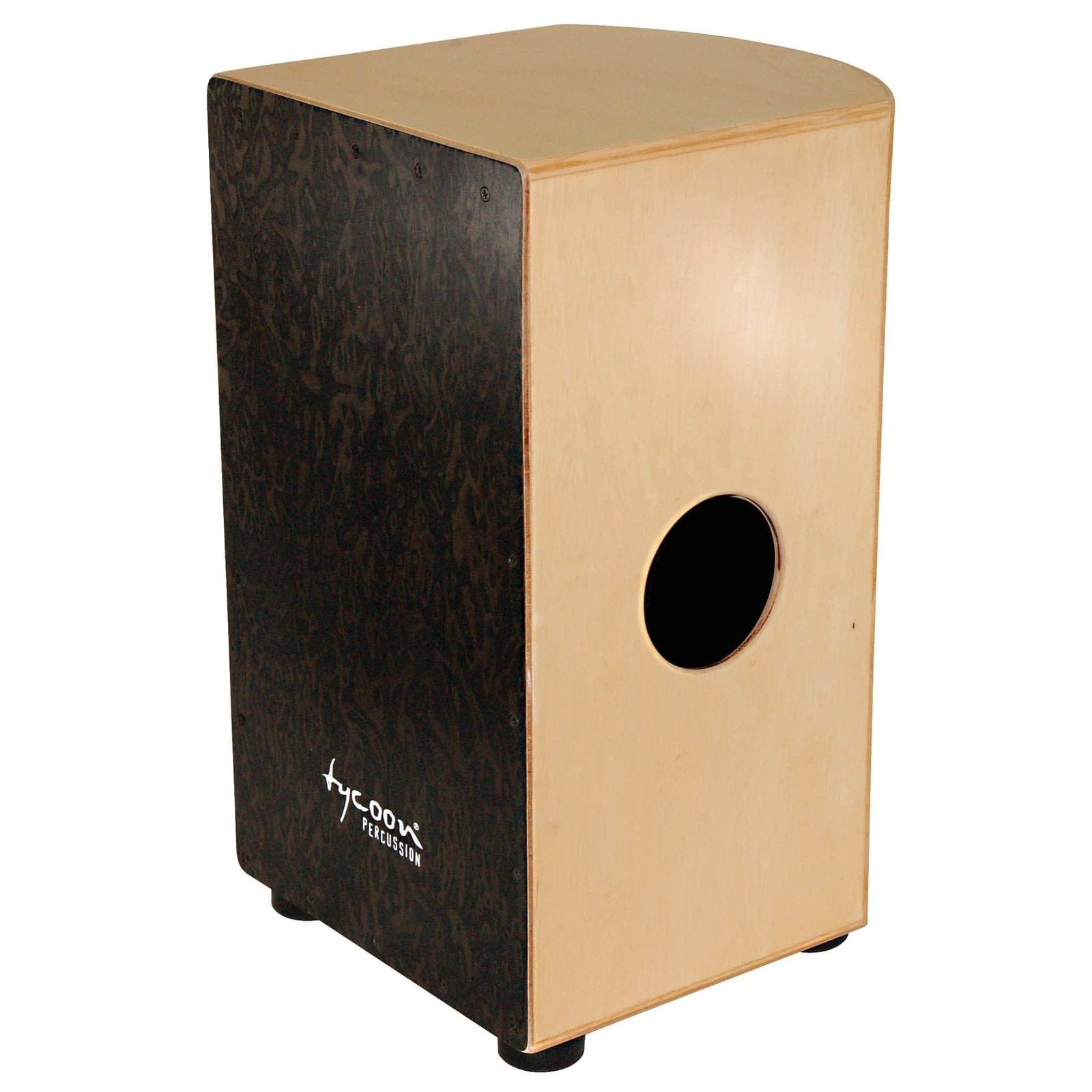 Tycoon 29 Roundback Series Cajon With Black Makah Burl Front Plate