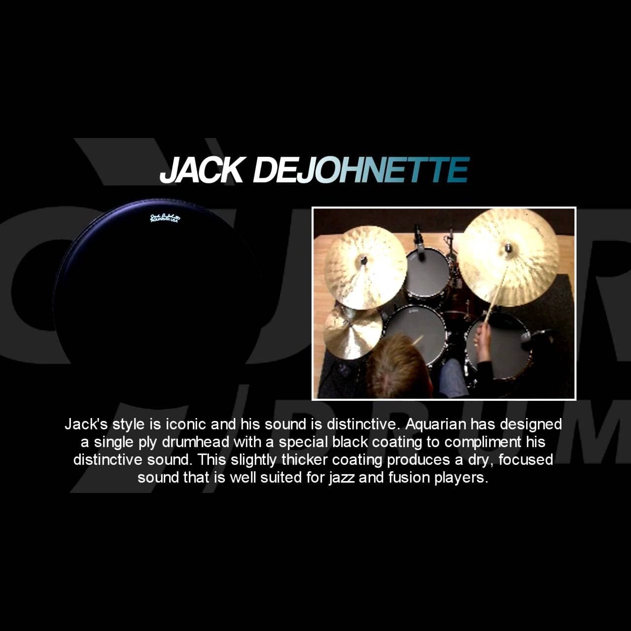 Aquarian Jack Dejohnette Drumhead 13