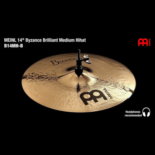 Meinl Byzance Brilliant Medium Hi Hat Cymbals 14
