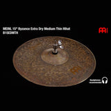 Meinl Byzance Extra Dry Medium Thin Hi Hat Cymbals 15"