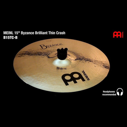 Meinl Byzance Brilliant Thin Crash Cymbal 15