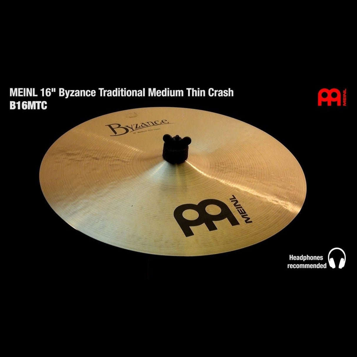 Meinl Byzance Traditional Medium Thin Crash Cymbal 16