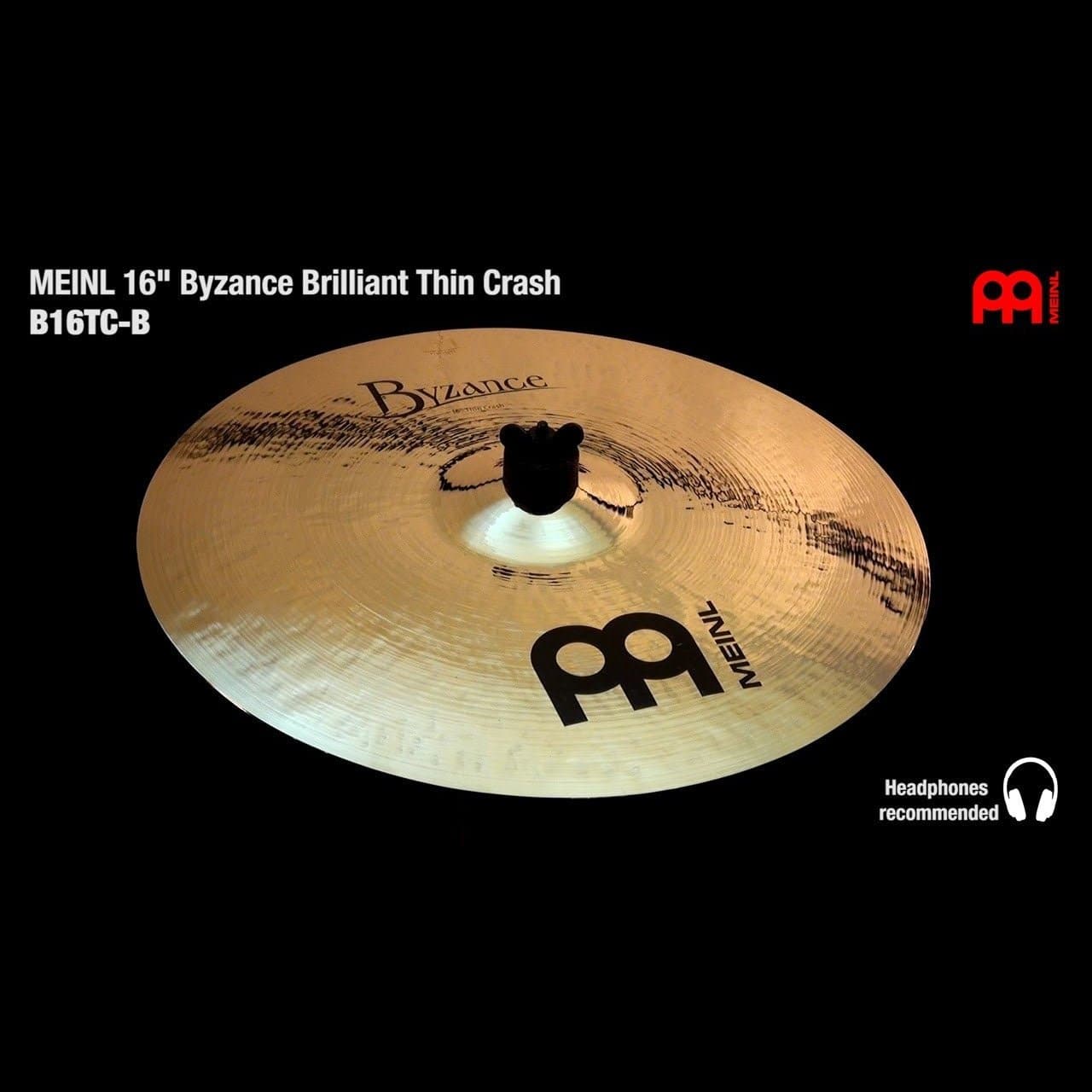 Meinl Byzance Brilliant Thin Crash Cymbal 16