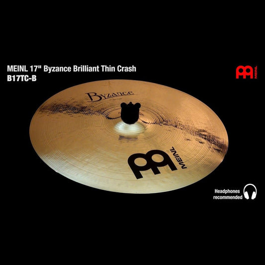 Meinl Byzance Brilliant Thin Crash Cymbal 17
