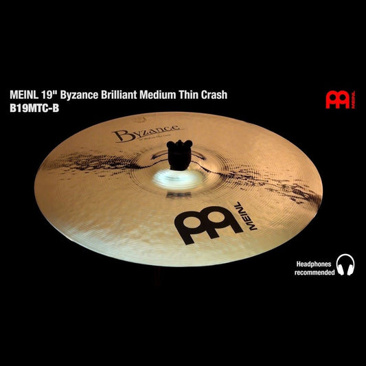 Meinl Byzance Brilliant Medium Thin Crash Cymbal 19