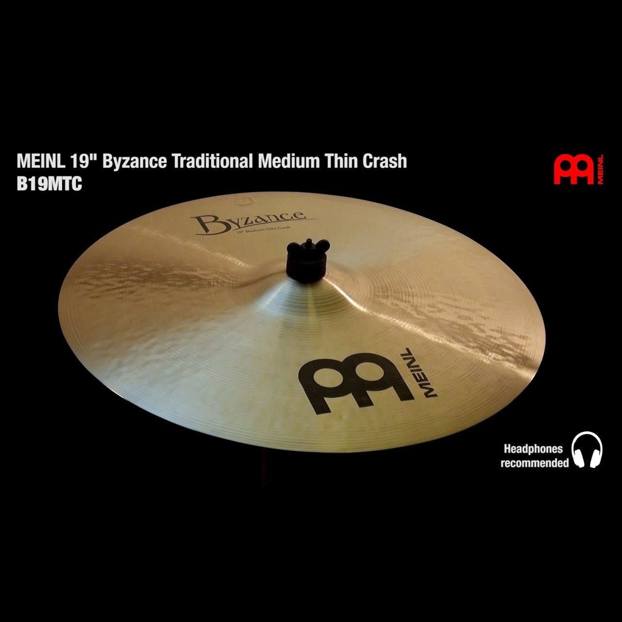 Meinl Byzance Traditional Medium Thin Crash Cymbal 19