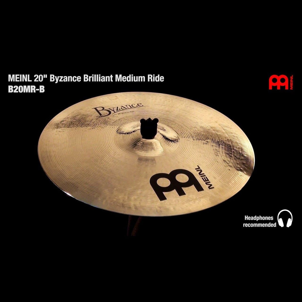 Meinl Byzance Brilliant Medium Ride Cymbal 20