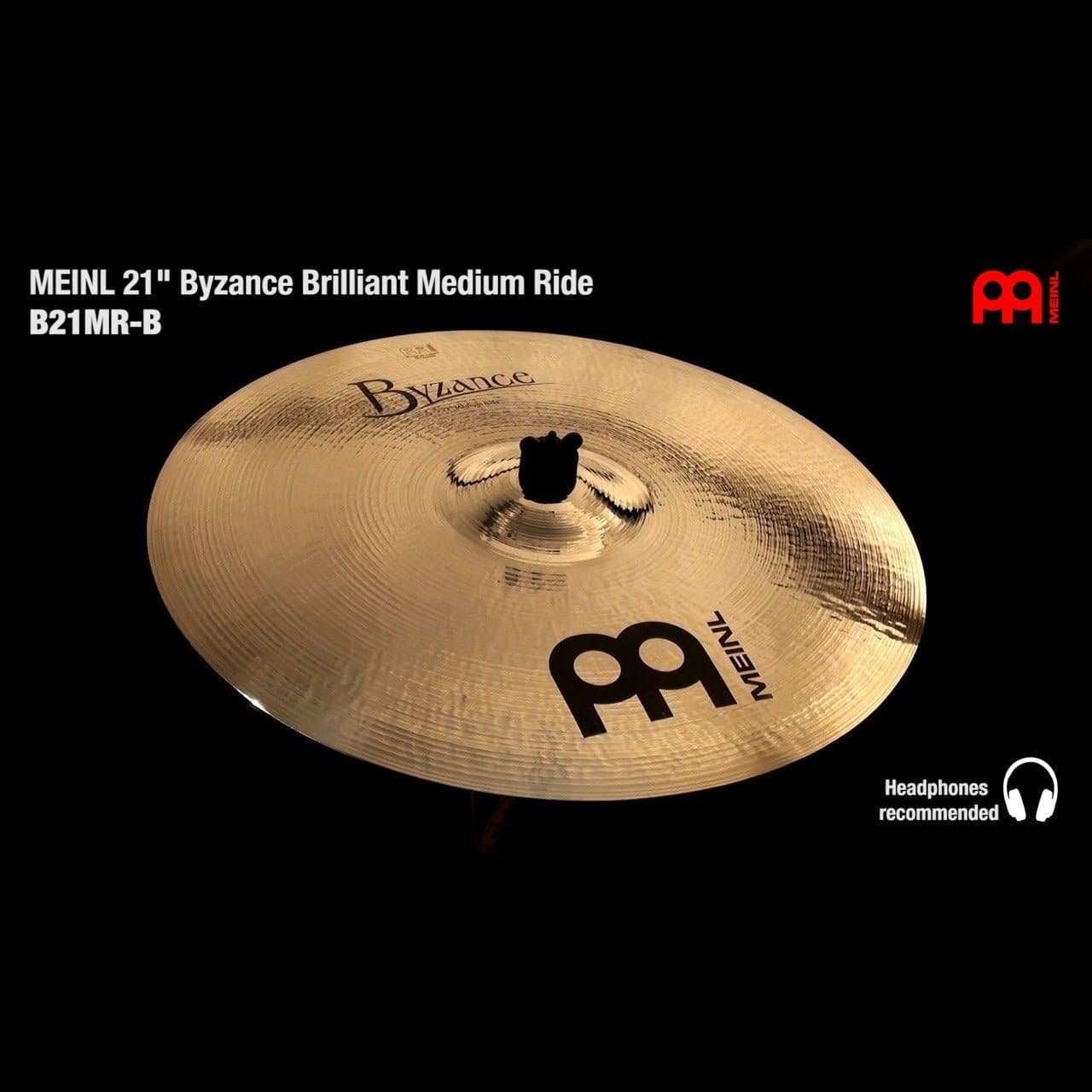 Meinl Byzance Brilliant Medium Ride Cymbal 21