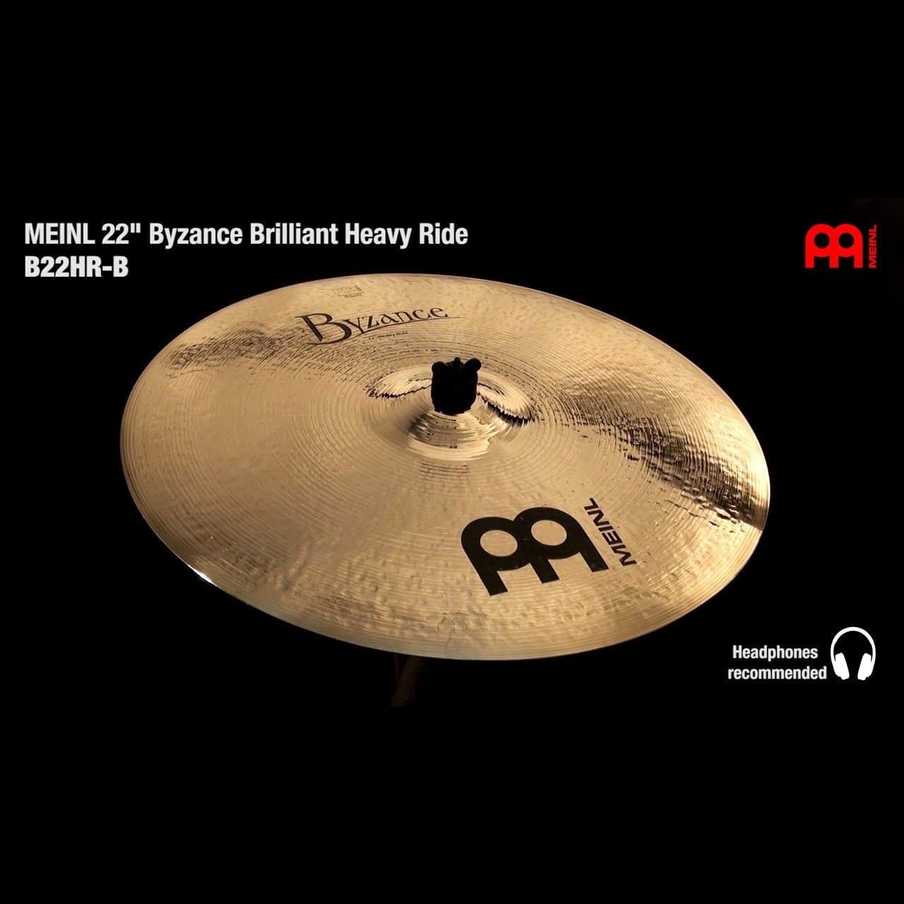 Meinl Byzance Brilliant Heavy Ride Cymbal 22