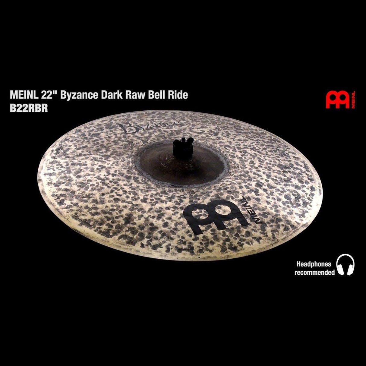 Meinl Byzance Dark Raw Bell Ride Cymbal 22