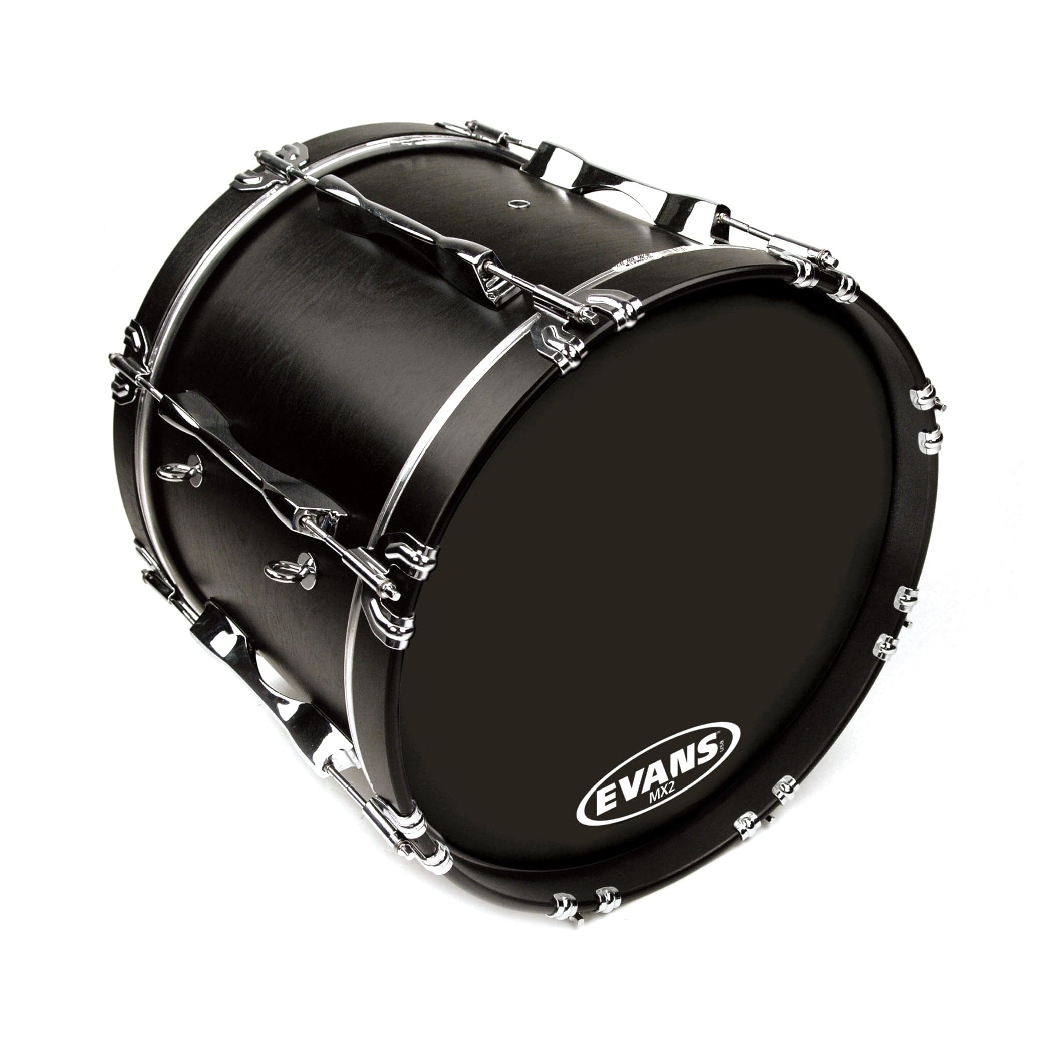 Evans MX2 Black Marching Bass Drum Head, 30 Inch