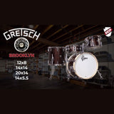 Gretsch Brooklyn 3pc Drum Set 20/12/14 Satin Antique Maple w/Mount