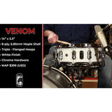 Mapex Black Panther 14x5.5 Venom Snare Drum - Arctic White