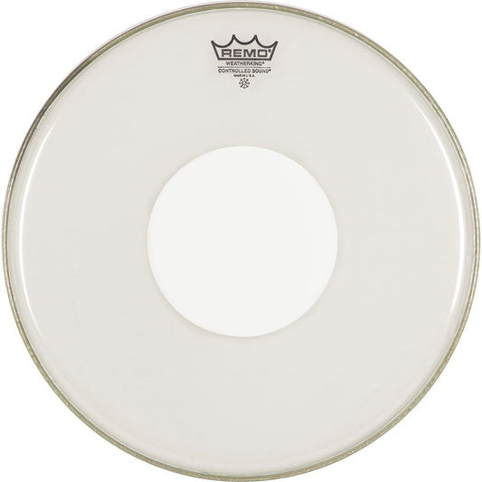 Remo Smooth White Controlled Sound 10 Inch Drum Head : White Dot On Top