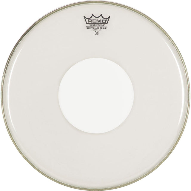 Remo Smooth White Controlled Sound 15 Inch Drum Head : White Dot On Top