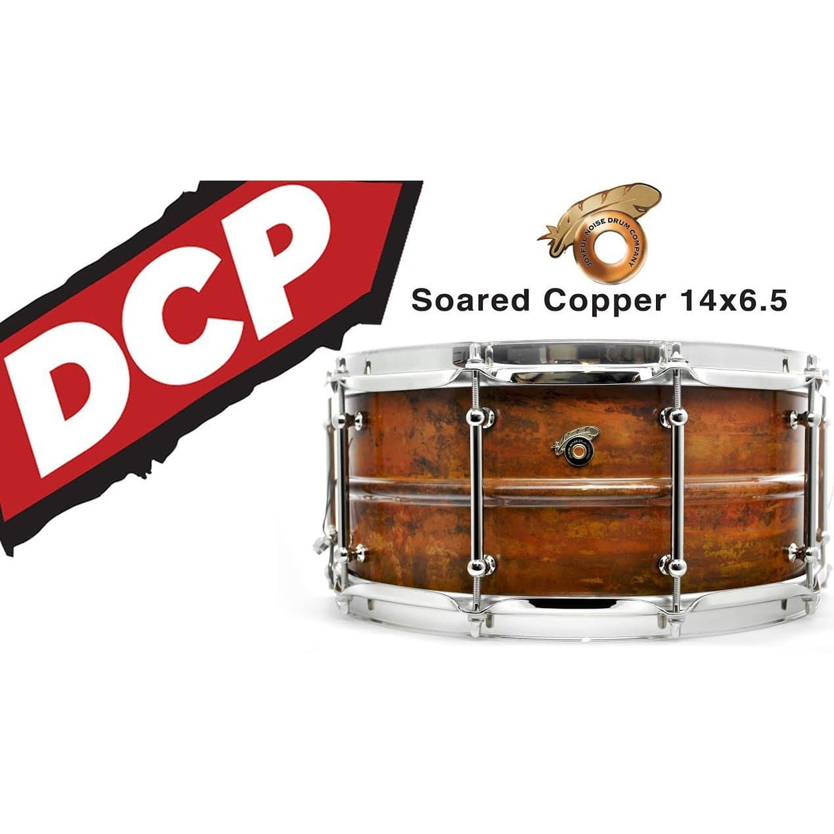 Joyful Noise Copper Soared Snare Drum 14x6.5 Antique Copper Patina